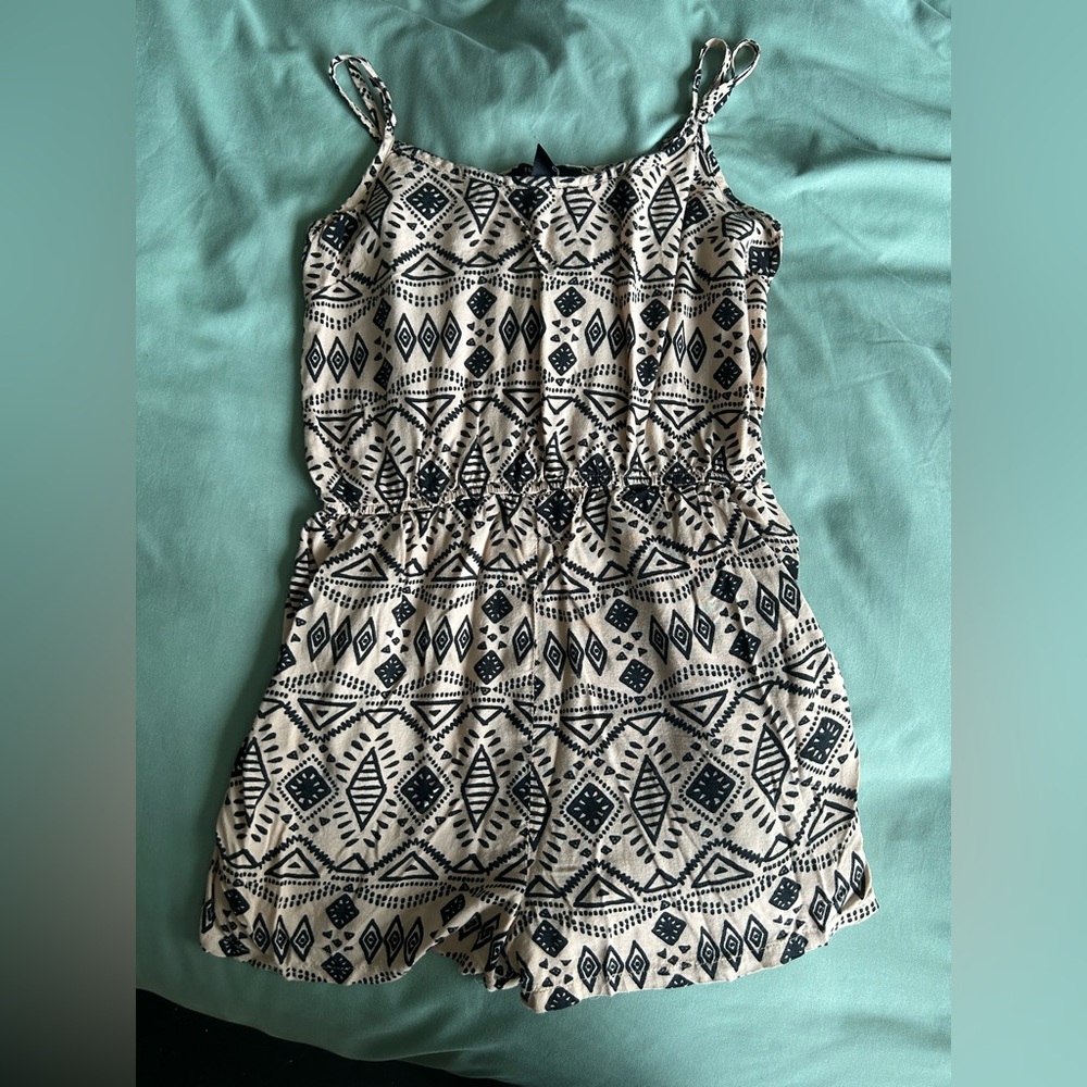 Tan&Black Woman’s Romper